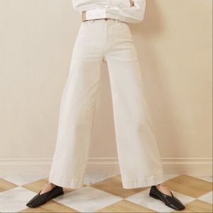 G. label tan wide leg pants